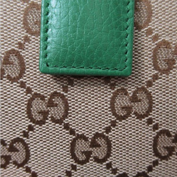 Gucci Original GG Canvas French Wallet Beige Green NEW IN BOX - Picture 8 of 10
